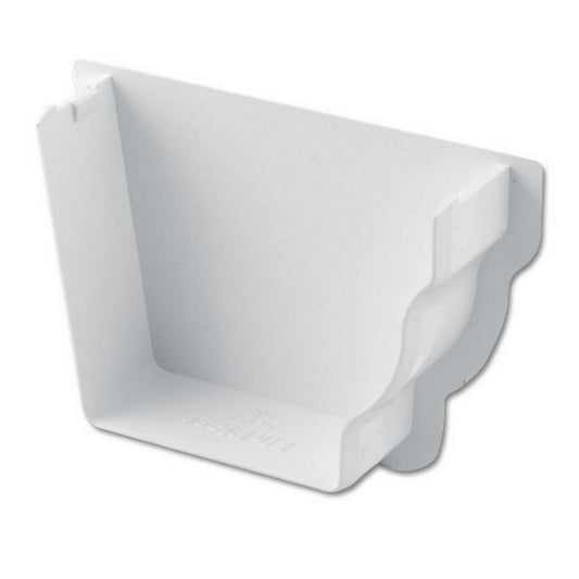 Niagara Ogee Internal Gutter Stopend Left Hand - White