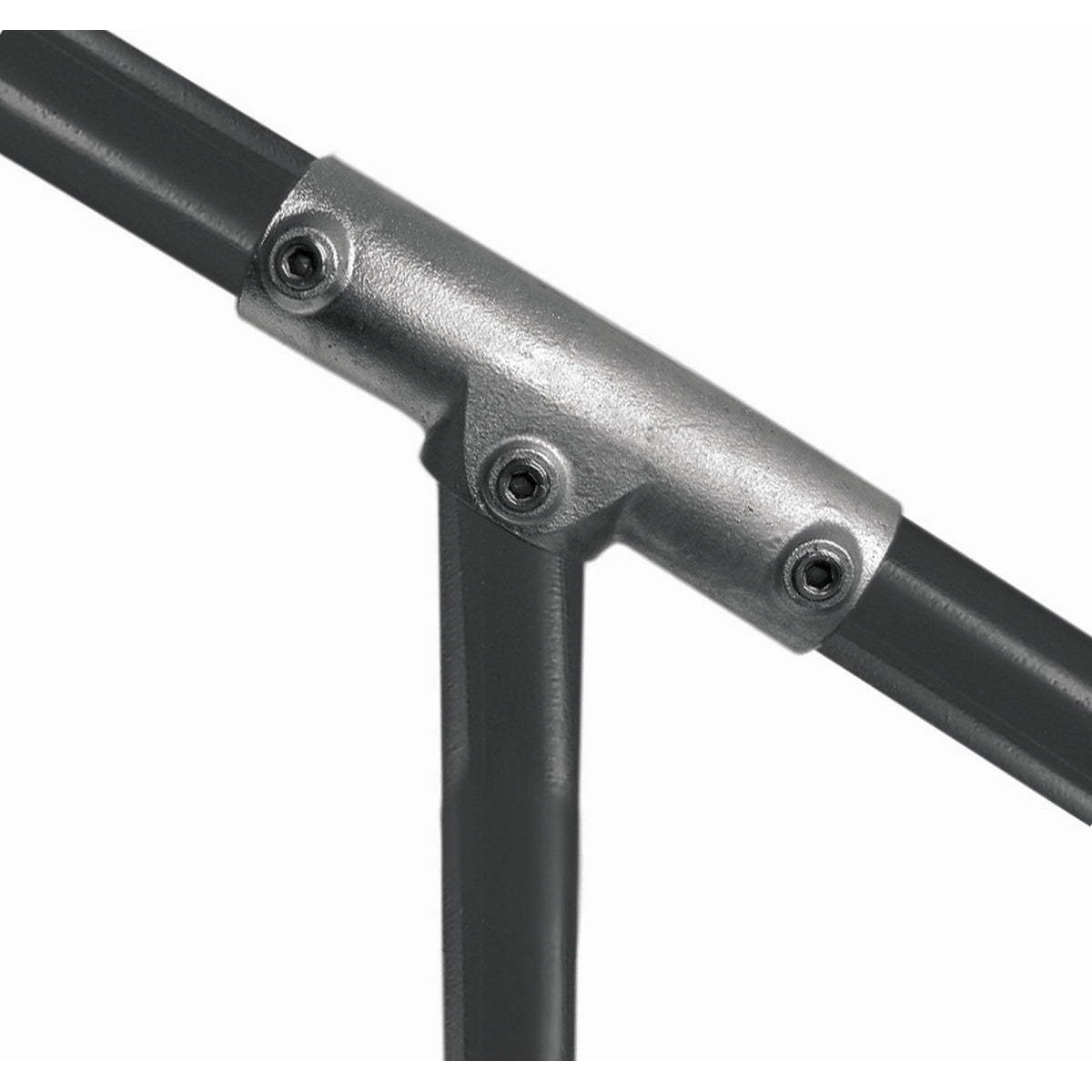 Clamp Fitting 42.4 mm - Long Slope Tee (0-60°)