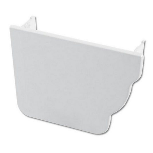 Niagara Ogee Internal Gutter Stopend Right Hand - White
