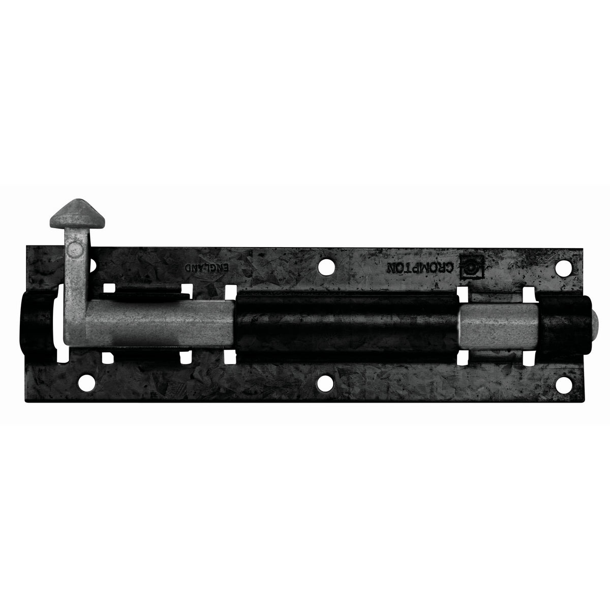 Straight Tower Bolt 152 mm  - Black