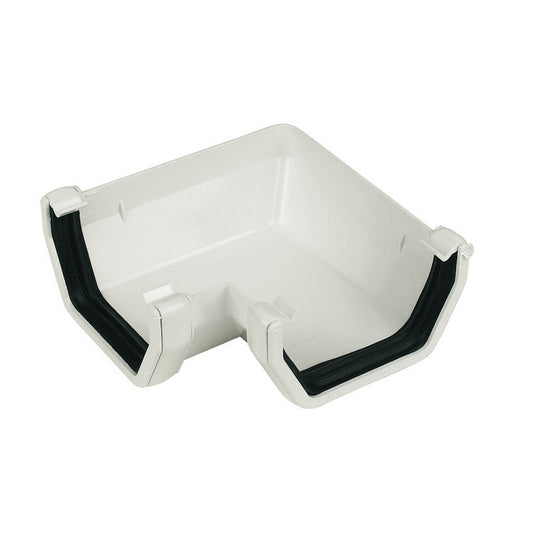 Square Gutter Angle 90° - White