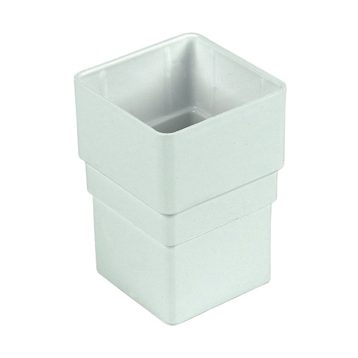 Square Downpipe Socket - White