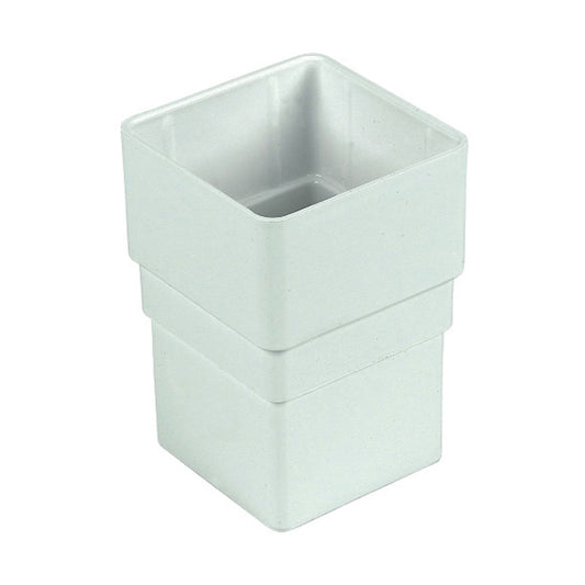 Square Downpipe Socket - White
