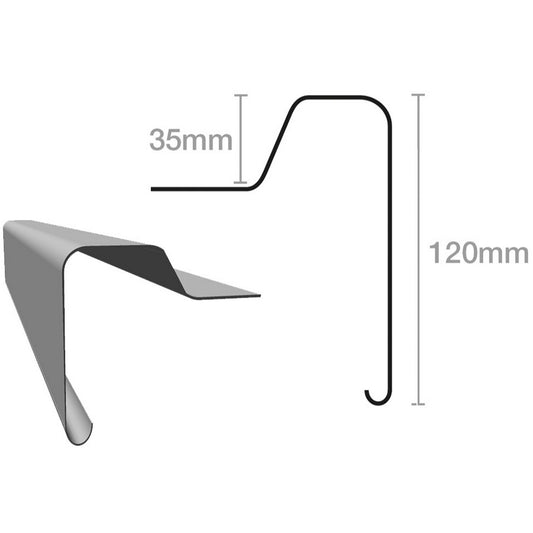 RESTEC B230 Upstand Fascia 100mm (3m)
