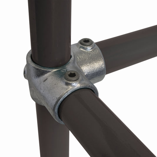 Clamp Fitting 42.4 mm - Corner C/W Through Tube