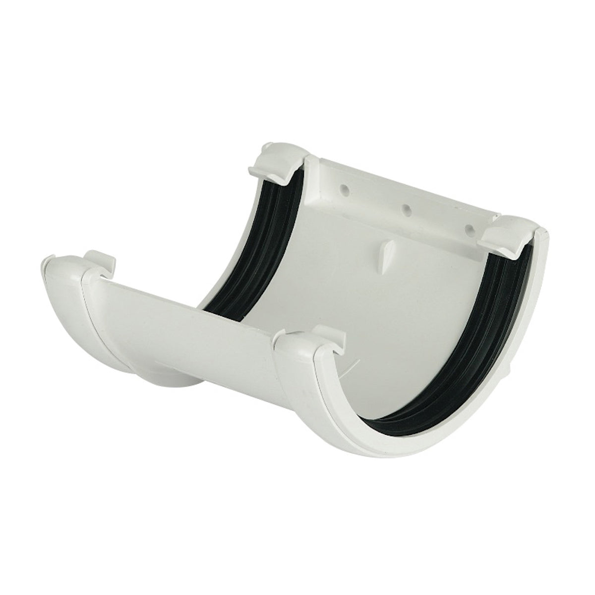 Half Round Gutter Union Bracket - White