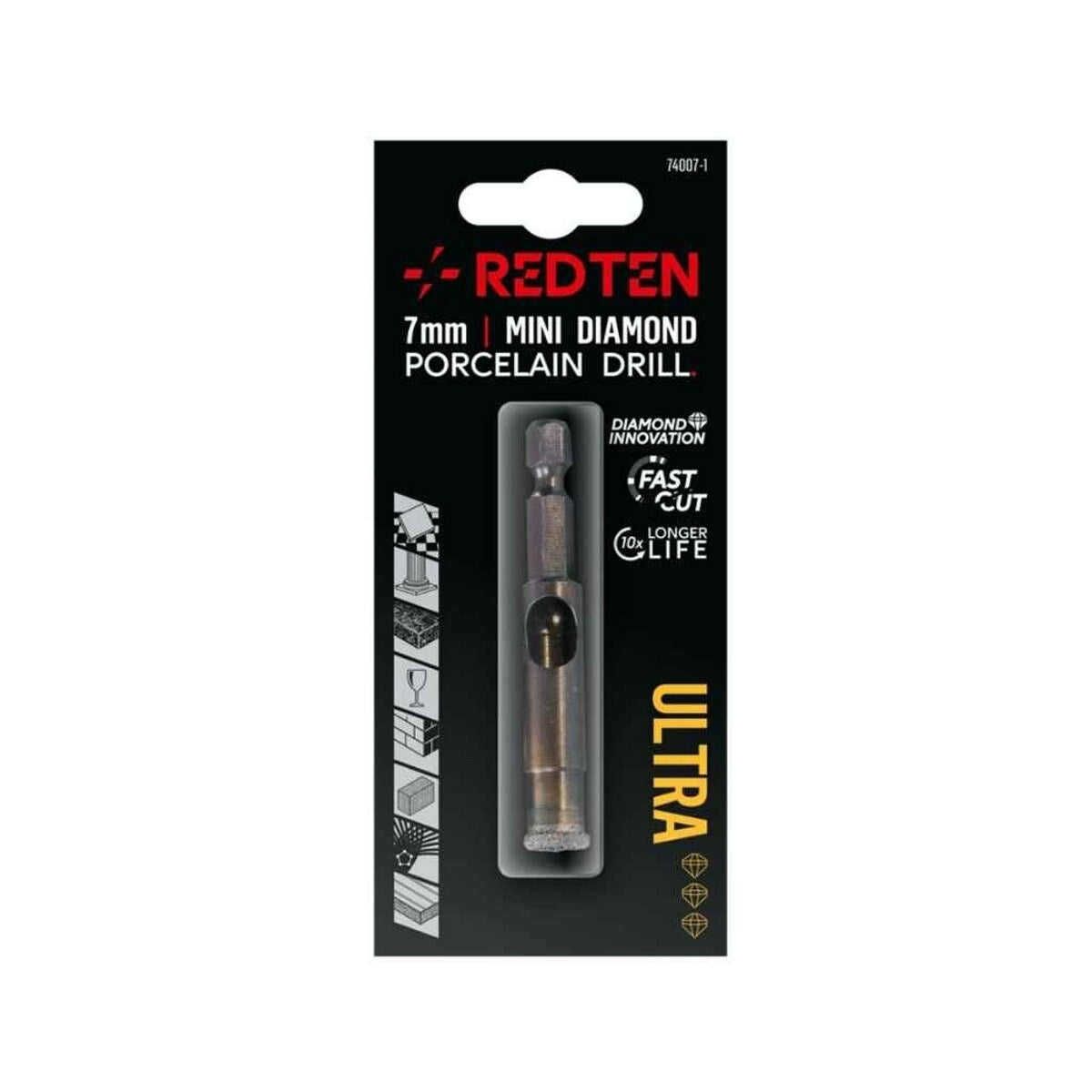 Red Ten WETDRY Diamond Porcelain Drill 7 mm