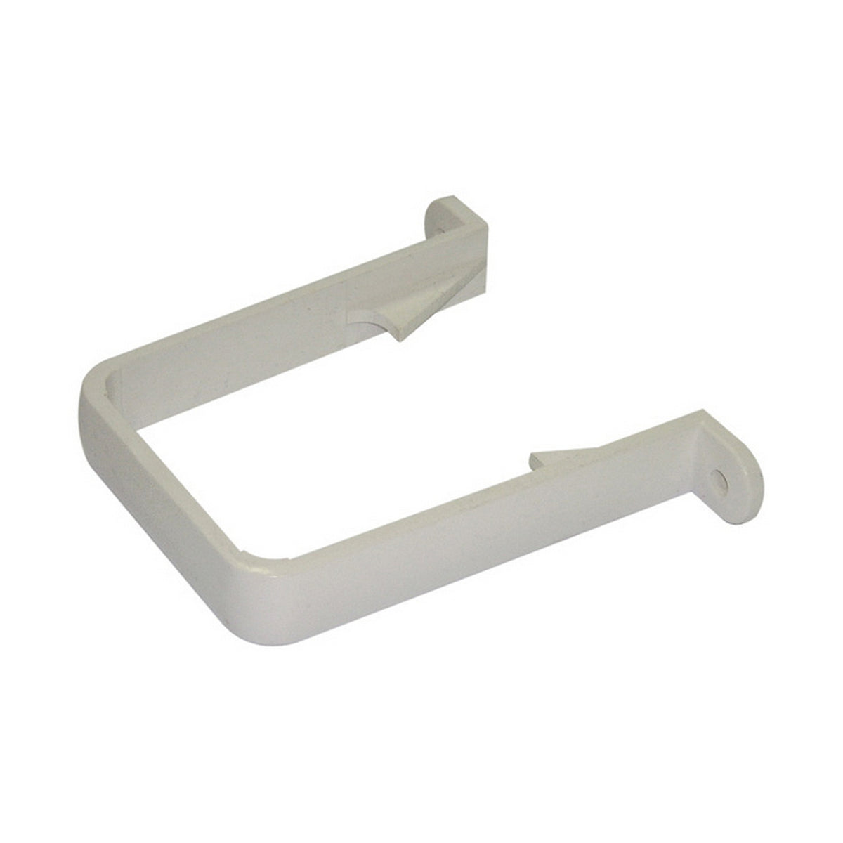 Square Downpipe Clip - White