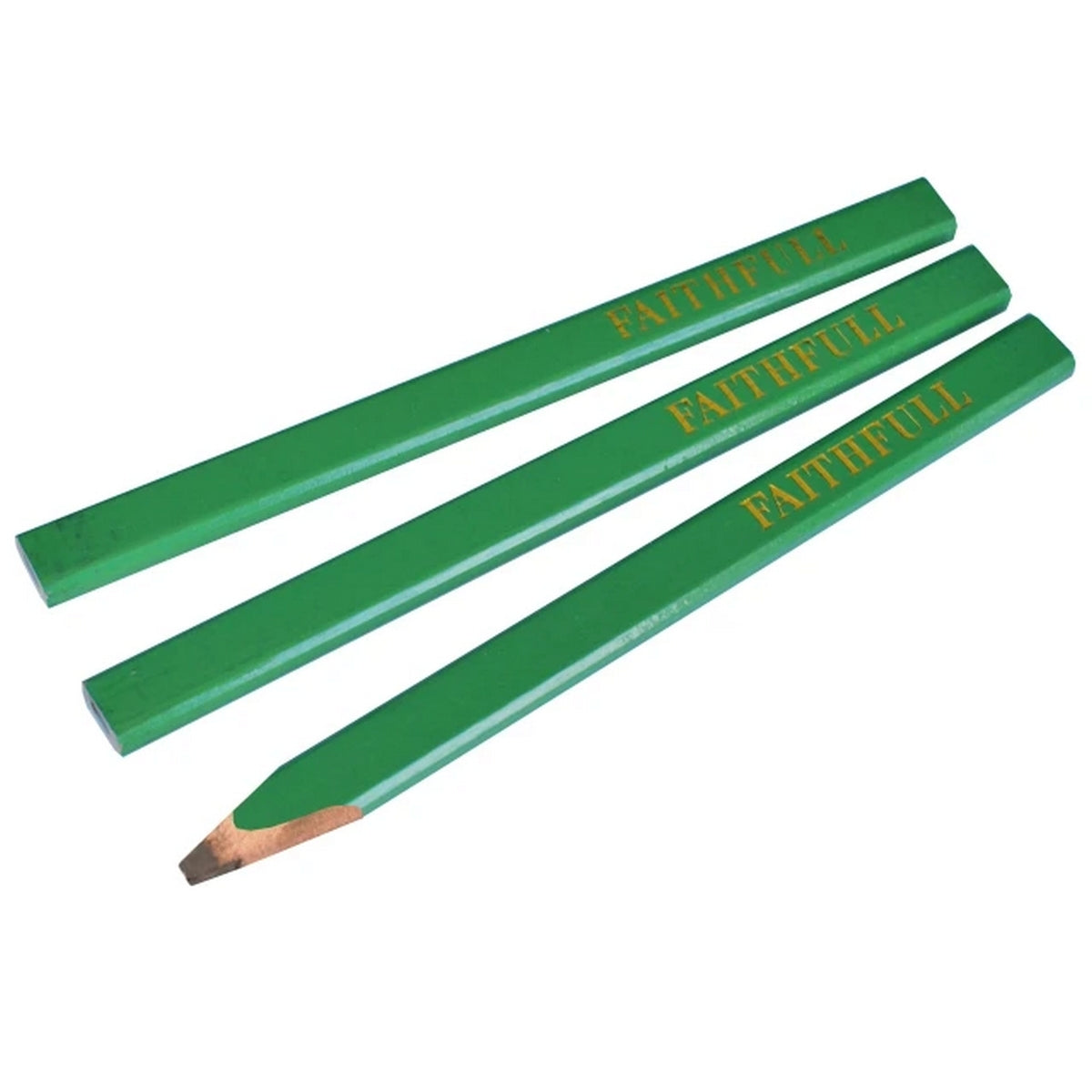 Green Carpenters' Pencils (Pack of 3)