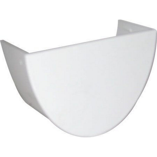 High Capacity Internal Gutter Stopend - White