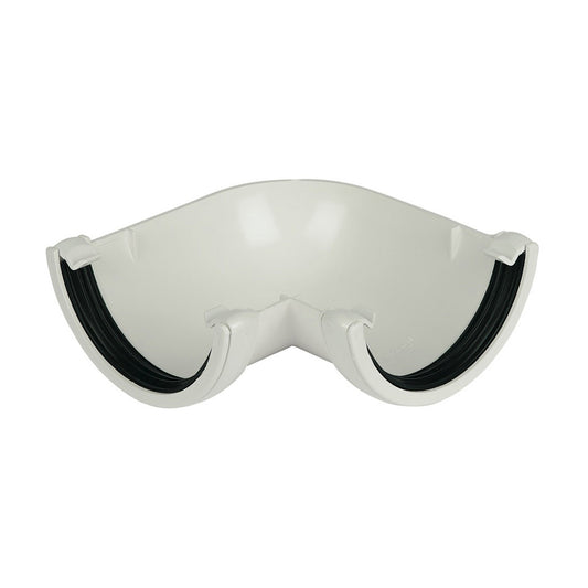 Half Round Gutter Angle 90° - White