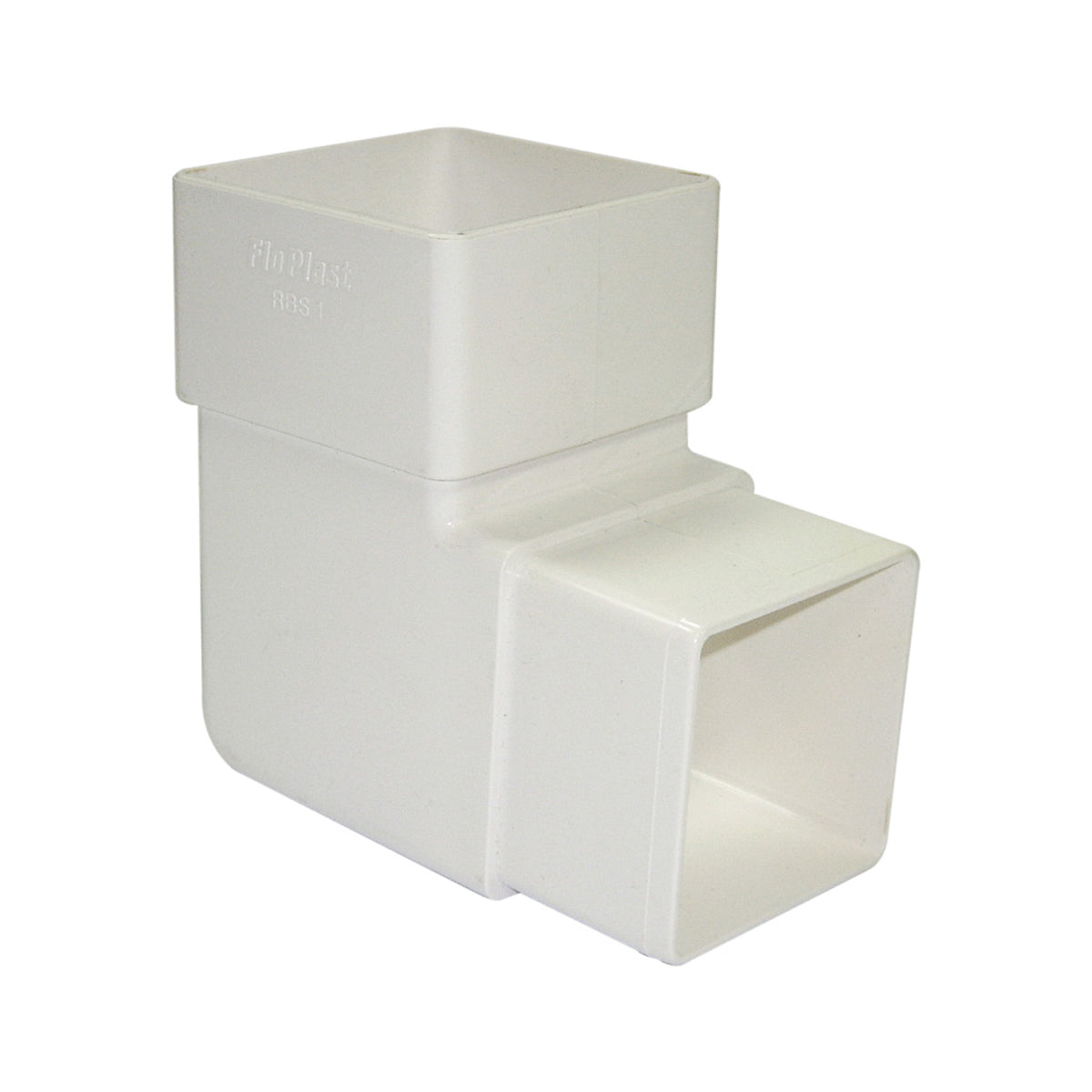 Square Downpipe Bend 90° - White